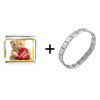 I Love You  Bear  Italian Charm Bracelet