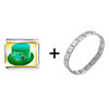 Ireland Shamrock Hat Italian Charm Bracelet