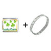  Lucky  Charm Clovers Italian Bracelet