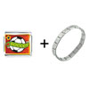 Heart  Soccer  Sport Italian Charm Bracelet
