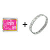 Enjoy Life  Hearts  Italian Charm Bracelet