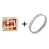  Family  Flower Frame Combination Italian Charm Bracelet