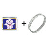 White Dog From Heaven Italian Charm Bracelet