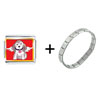 Dog From Heaven Italian Charm Bracelet