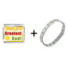 World's Greatest  Dad   Italian  Charm Bracelet