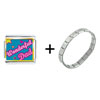 Wonderful  Dad   Italian  Charm Bracelet