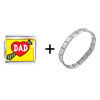Love  Dad   Italian  Charm Bracelet