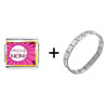 Pink Proud  Mom  Combination Italian  Charm  Bracelet
