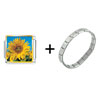 Happy  Sunflower  Combination Italian Charm Bracelet