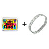World's Best  Dad   Italian  Charm Bracelet