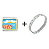 Donut In  Water  Italian Charm Bracelet