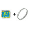 I  Love   You  Couple Photo Italian Charm Bracelet