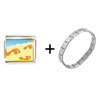  Footprints  In The  Sand  Italian Charm Bracelet