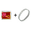 Flying  Charm Red Bird Combination Italian Bracelet