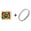  Tribal  Facial Mask Italian Charm Bracelet