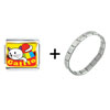 Small Cat Kitten Gatito  Italian  Charm Bracelet