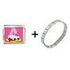  Birthday  Cake In Spotlight Italian Charm Bracelet