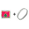 Happy Christmas  Tree  Combination  Italian   Charm  Bracelet
