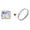 Old  English  Sheepdog Animal  Italian  Charm Bracelet