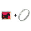 Scottie Dog Combination Italian Charm Bracelet