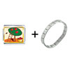 Apples On  Tree  Combination  Italian   Charm  Bracelet