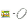 Fun  School  Bus Italian  Charm  Bracelet