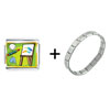  Drawing  And Painting Combination Italian Charm Bracelet