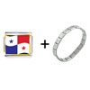 Panama  Flag   Italian  Charm Bracelet