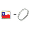 Chile  Flag   Italian   Charm  Bracelet