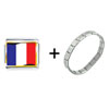 France  Flag   Italian  Charm Bracelet