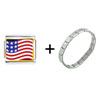  Usa   Flag   Italian   Charm  Bracelet FBT_VPH1671_STARTER