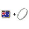  Australia  Flag Italian Charm Bracelet