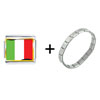  Italy  Flag  Italian  Charm Bracelet