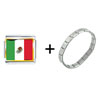 Mexico  Flag   Italian  Charm Bracelet