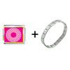 Circle Of Pink Ribbons Italian Charm Bracelet