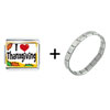 I Love  Thanksgiving  Italian Charm Bracelet