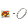 Hiding  Thanksgiving  Turkey Italian Charm Bracelet
