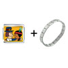  Thanksgiving  Pilgrim Indian Couple Italian Charm Bracelet