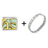 Five Golden  Rings  Photo Storybook Italian  Charm  Bracelet