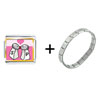 Salt And Pepper  Love   Italian   Charm  Bracelet