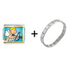  Baby  Cupid Angel Combination Italian Charm Bracelet