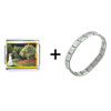 Lady In A  Garden  Painting Combination Italian  Charm  Bracelet