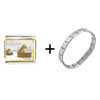 Grainstacks  Snow  Effect Painting Italian Charm Bracelet