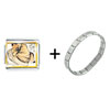 Steeling The  Wine  Vat Painting Italian Charm Bracelet