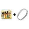 Gold Plated Egyptian Musicians Photo  Italian  Charm Bracelet