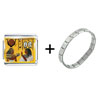 Gold Plated Egyptian Kings Of Thebe Photo Italian Charm  ... 
