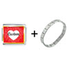  Gold  Plated Valentine's Day  Custom  Heart Photo Italian  Charms   ... 