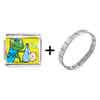 Gold Plated Leap Day Frog Stork Photo  Italian   Charms   ... 