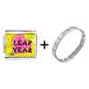 Gold Plated Leap Year Pink Heart Photo  Italian   Charms   ... 