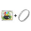 A Pot Of  Gold  And Rainbow  Italian  Charm Bracelet